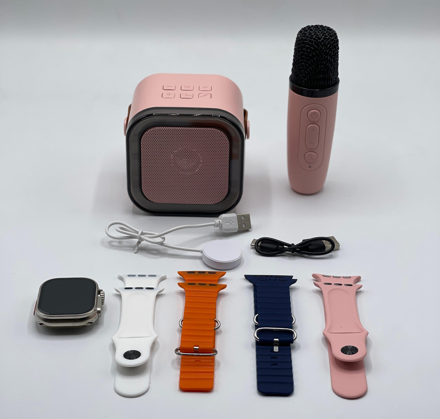 Crown K12 Watch & Speaker Set - Best Quality Speaker Set & Watch Set | Watch with Karaoke Speaker | Watch with 4 Multiple Random Color Straps
