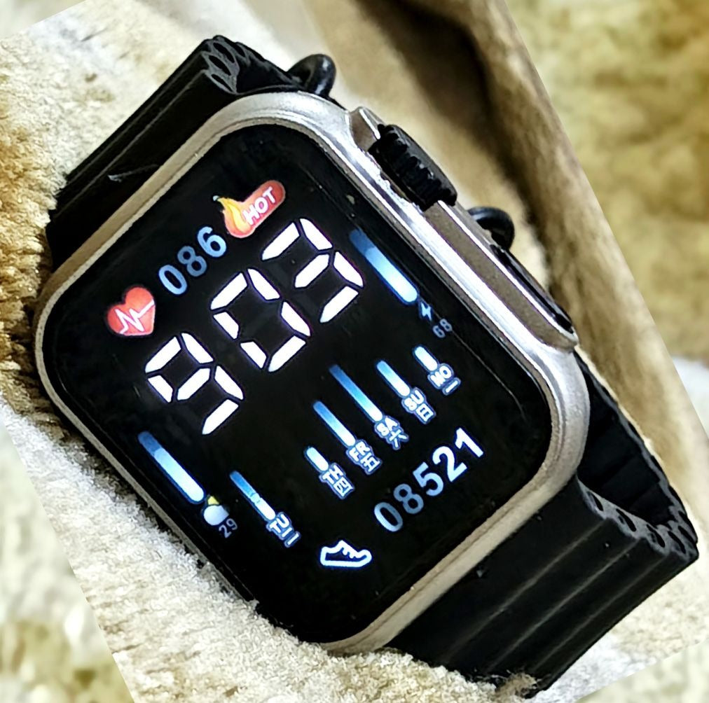 Black Stylish LED Digital Watch – Cell Operated Wrist Watch with Bright Display, Lightweight & Trendy Design for Men & Women – Non Waterproof